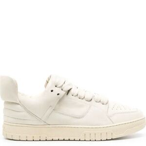 Men's Low-Top Leather Sneaker in Off-White
